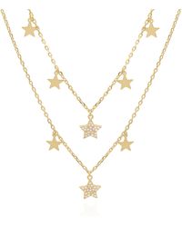 Luna Charles - Blake Double Row Star Necklace - Lyst