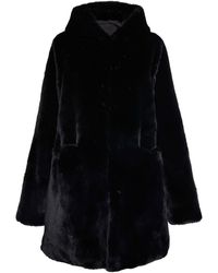 James Lakeland - Faux Fur Coat With Hood - Lyst