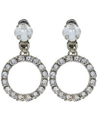Vickisarge - Neutrals The Small Clear Hoop Earrings - Lyst