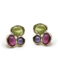 Vintouch Italy - Cosmo Gold-plated Multicolor Stud Earrings - Lyst