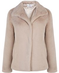 ISSY LONDON - Neutrals Ava Faux Fur Coat Pale Blush - Lyst