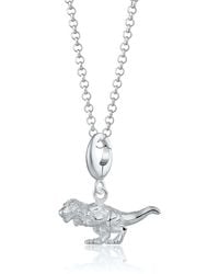 Lily Charmed - Sterling T-Rex Dinosaur Charm Necklace - Lyst
