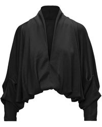 BLUZAT - Blouse With Draped Sleeves And V-Neck - Lyst