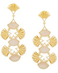 Dhwani Bansal - Pankha Chandelier Earrings With Mother Of Pearl - Lyst