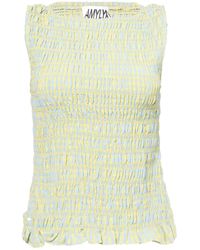 Amy Lynn - Sonya Pure Cotton Check Top - Lyst