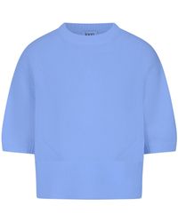 Loop Cashmere - Ribbed Detail Lofty Cashmere Short-Sleeved Sweater - Lyst