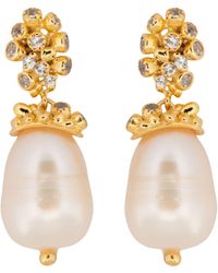 Dainty London - Baroque Pearl Earrings - Lyst