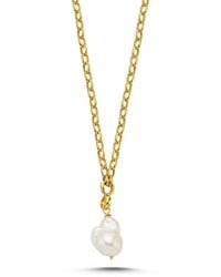 LINYA JEWELLERY - Tapy Baroque Pearl Thick Chain Necklace - Lyst