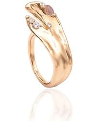 Rare Matters Jewelry - Feather Touch Ring Strawberry Quartz - Lyst