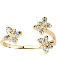 BLOOMTINE | Earth Angel HQ - Enchanting Flutterfly Premium Vermeil Butterfly Ring - Lyst