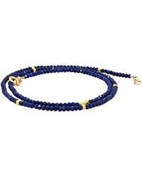 Lori Kaplan Design - Triple Wrap Lapis Bracelet Or Necklace - Lyst