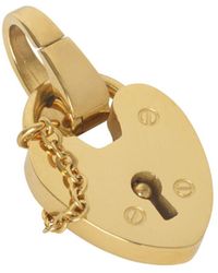 Hoops + Chains LDN - Heart Padlock Charm - Lyst