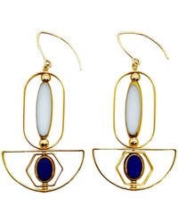 Aracheli Studio - Long Oval And Small Oval Art Deco Earrings - Lyst