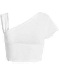 OW Collection - Mae Asymmetric Crop Top - Lyst