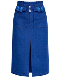 Maui X Lolita - Pearl Denim Pencil Skirt - Lyst