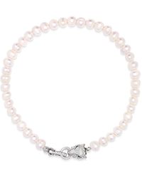 Nialaya - Pearl Choker With Panther Head - Lyst