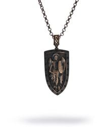 Ebru Jewelry - Guardian Angel Shield Sterling Necklace - Lyst