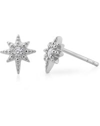 Nellou Jewellery - Celestial Star Stud Earrings - Lyst