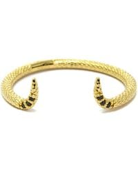 NASI SILVER - Adjustable Fishtail Ring- Onyx - Lyst