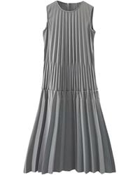 London Atelier Byproduct - Accordion Layer Pleated Midi Dress - Lyst