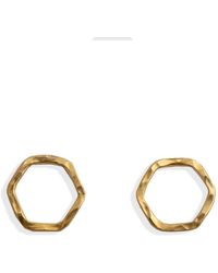 Kate Koel - Hexagon Stud Earrings - Lyst