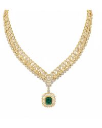 LÁTELITA London - Countess Statement Emerald Necklace - Lyst