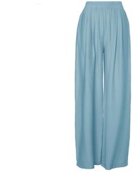 BLUZAT - Bleu Linen Wide Leg Trousers - Lyst