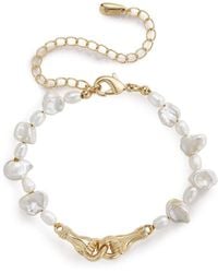 Retro Chic - Wave Kisses Pearl Bracelet - Lyst