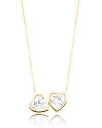 SHYMI - Two Stone Bezel-Set Necklace - Lyst