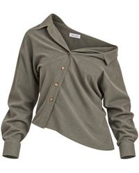 Sâb Studio - One Shoulder Asymmetric Button Up - Lyst