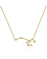Genevieve Collection - Sagittarius Zodiac Constellation Necklace 18K & Diamond - Lyst