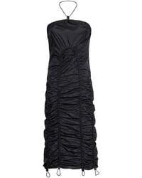Audrey Vallens - Spades 2 Gathered Seam Halter Dress - Lyst