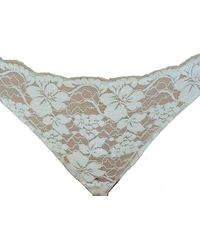 Noblesse Oblige - Two Tone Key Hole Detail Flock Effect Panty - Lyst