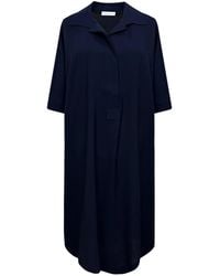 Perlavera - Dina Hidden Placket Three Quarter Sleeve Dress - Lyst