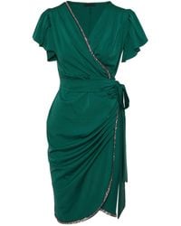 concept A trois - Wrap Cocktail Short Dress - Lyst