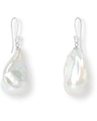 Pearls of the Orient Online - Decus Large Baroque Cultured Freshwater Pearl Drop Earrings On - Lyst