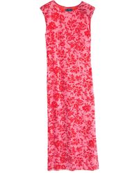 L2R THE LABEL - Shoulder Pad Printed Mesh Dress - Lyst