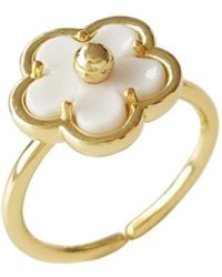 POPORCELAIN - Mini Porcelain Daisy Adjustable Ring - Lyst