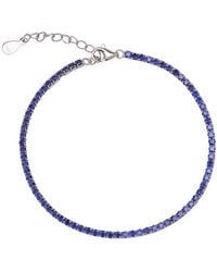 Spero London - Fine Sterling Cz Saphire Tennis Bracelet - Lyst