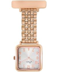 Bermuda Watch Company - Annie Apple Square/ Link Bracelet Watch - Lyst