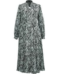Smart and Joy - V Neckline Micro Print Shirt Dress - Lyst