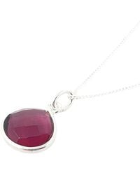 Harfi - Ruby July Birthstone Sterling Pendant Charm Necklace - Lyst