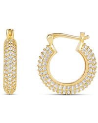 SHYMI - Small Pave Hoops - Lyst