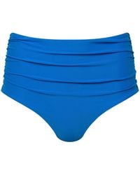 Playaluxe - Capri Ruched High Waist Bikini Bottom - Lyst