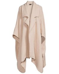 Saachi - Comfy Oversized Waffle Knit Collared Whisper Jacket - Lyst