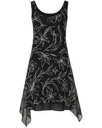 Conquista - Sleeveless Layer Dress With Net Detail - Lyst