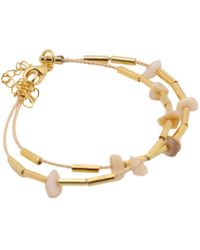 Nart Nature Making Art - The Beads Layers Buriti Natural Fiber And Mother Of Pearl Bracelet - Lyst