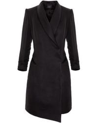 AVENUE No.29 - Asymmetric Linen And Rayon Blazer Dress - Lyst