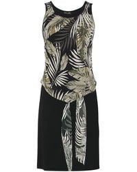 Conquista - Print Layer Dress With Tie Detail - Lyst