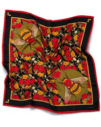 Henelle - Night Bloom Queen Bee Silk Scarf - Lyst
